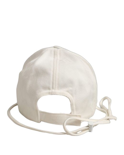 Dolce & Gabbana Natural Men White Cotton Stretch Baseball Capello Hat for men