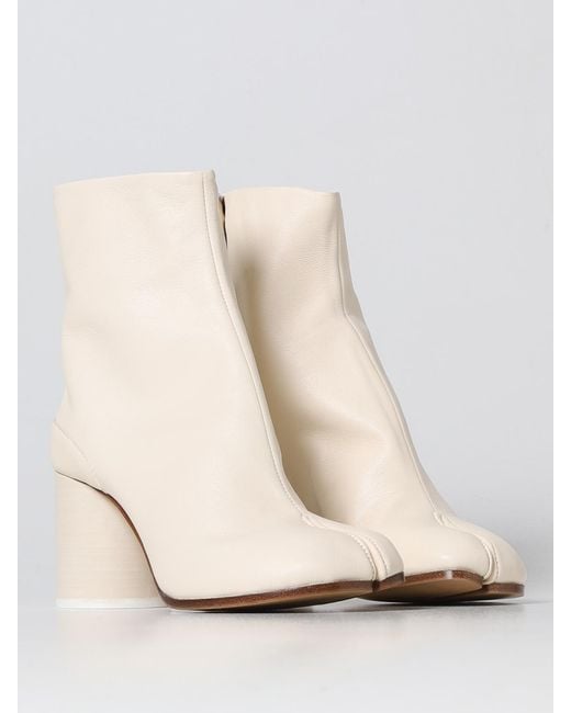 Maison Margiela Natural Flat Ankle Boots