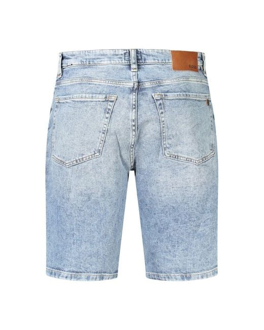 Boss Blue Cotton Short for men