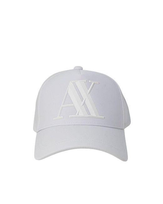 ARMANI EXCHANGE Gray White Cotton Cap (baseball Hat) for men