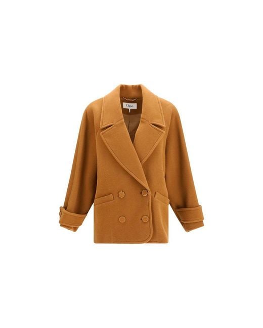 Chloé Brown Wool Oves Aries Coat