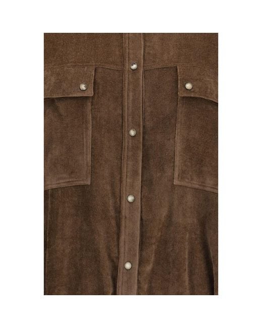 Brunello Cucinelli Brown Viscose Pattern Shirt