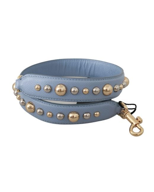 Dolce & Gabbana Blue Elegant Leather Shoulder Strap