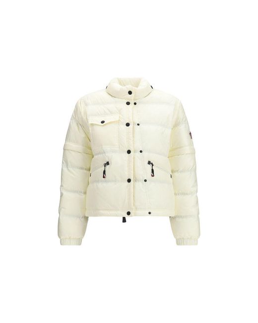 Moncler White Beige Polyamide Coat