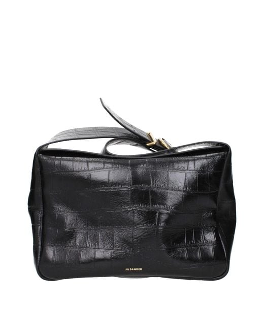 Jil Sander Black Leather Crossbody Bag