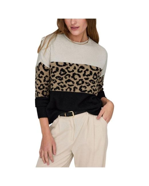 ONLY Black Bicolor Marabou Sweatshirt