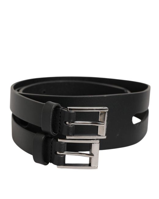 Dolce & Gabbana Black Leather Belt for men