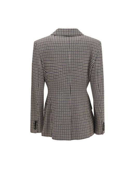 Max Mara Gray Multicolor Viscose Blazer