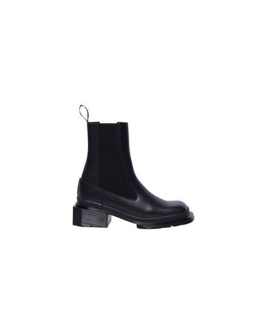 Dr. Martens Blue Black Leather Ankle Boots