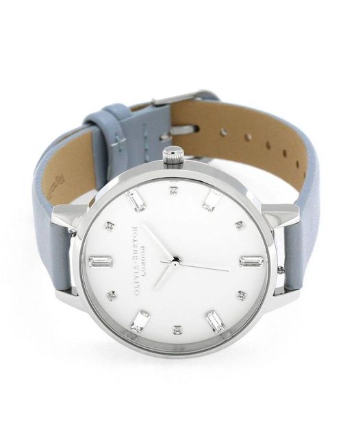 Olivia Burton Metallic Blue Synthetic Leather Watch