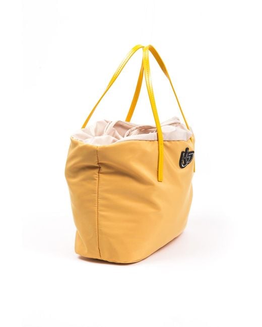 Byblos Orange Sunshine Chic Fabric Shopper Bag