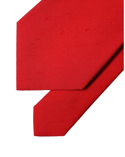 Dolce & Gabbana Red Solid Silk Cotton Adjustable Neckwomen's Tie