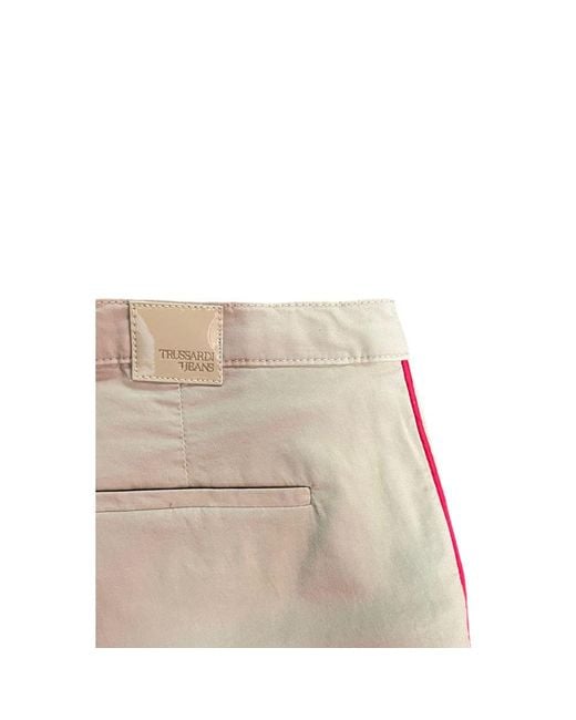 Trussardi Natural Beige Cotton Pants