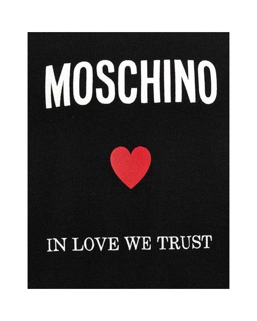 Moschino Couture Black Love We Trust Hooded Sweatshirt for men