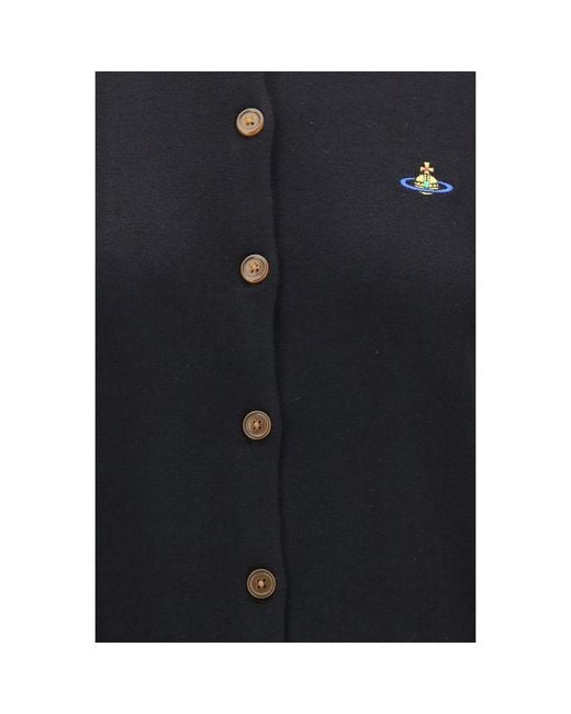Vivienne Westwood Blue Black Wool Oves Aries Cardigan