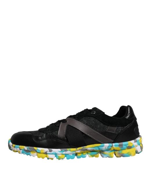 Dolce & Gabbana Green Polyester Low Top Sneakers Shoes for men