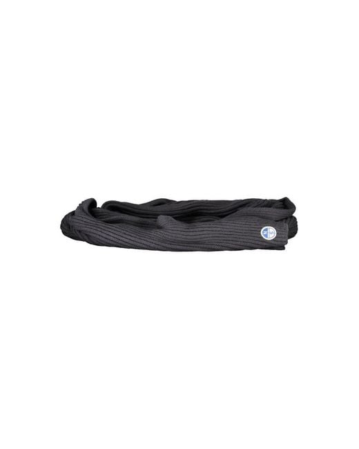 North Sails Black Nero Cotton Mens Scarf for men