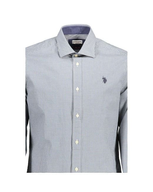 U.S. POLO ASSN. Blue Azzurro Cotton Men's Shirt for men