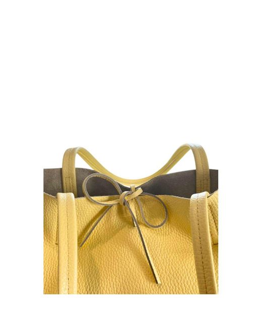Baldinini Yellow Leather Shoulder Bag