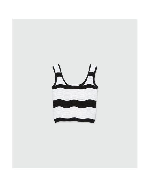 MSGM White Viscose Tank Tops