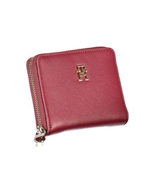 Tommy Hilfiger Red Elegant Multi-Compartment Wallet for men