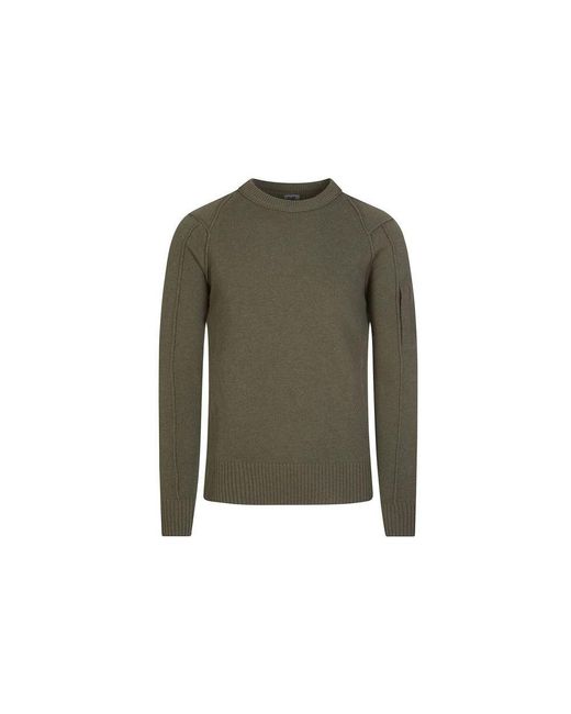 C P Company Green Round-Neck Knitwear for men