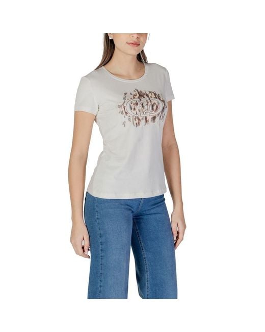 Liu Jo Blue White Cotton Tops & T