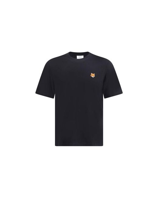 Maison Kitsuné Blue Black Cotton T for men