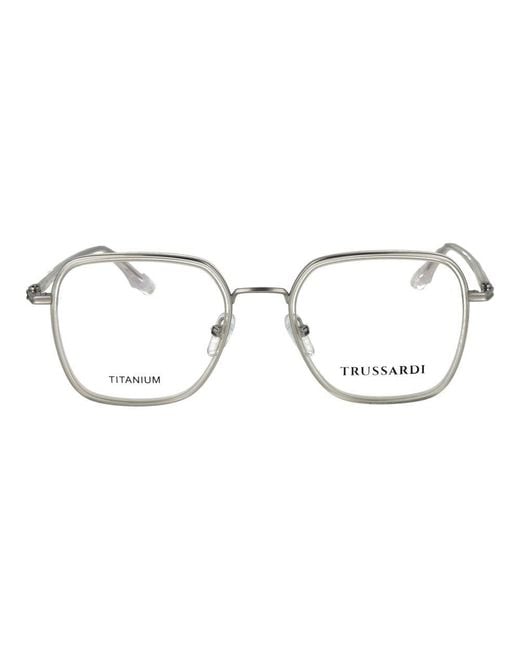 Trussardi Metallic Gray Titanium Glasses (frames)