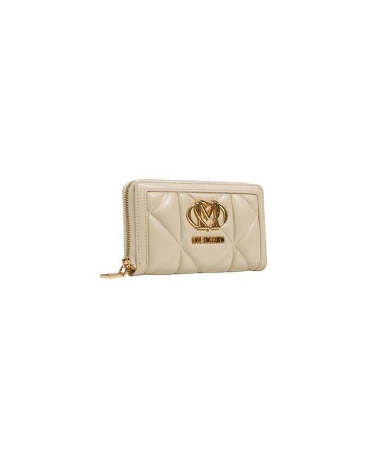 Love Moschino Natural Cream Artificial Leather Wallet