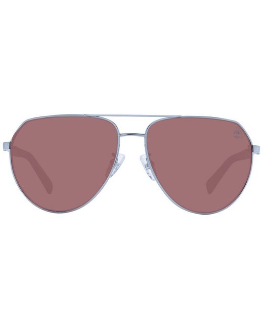 Timberland Purple Gray Metal Sunglasses for men