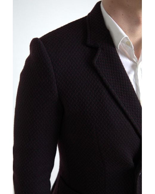 Dolce & Gabbana Blue Elegant Double Breasted Wool Blazer for men