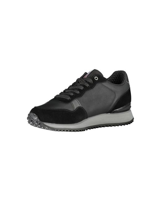 Napapijri Black Sleek Contrast Lace Sneakers for men