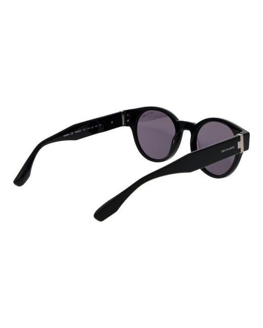Trussardi Black Acetate Sunglasses for men