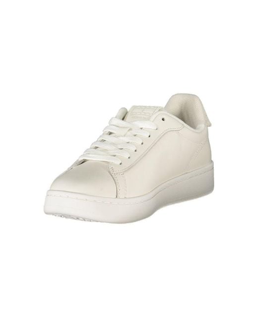 Tommy Hilfiger White Lowtop Leather Sneakers
