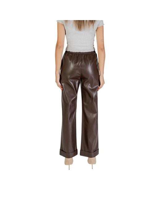 Liu Jo Brown Polyester Casual Pants