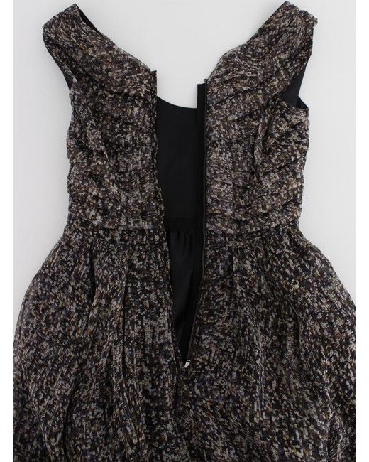 Dolce & Gabbana Black Dark Silk Shift Gown Full Length Dress