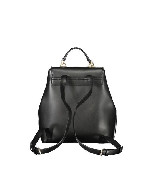 Tommy Hilfiger Black Eco-Chic Backpack With Automatic Closure