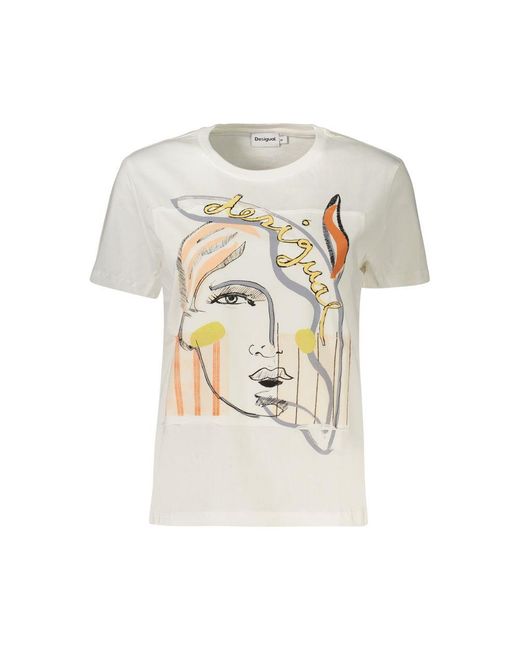 Desigual White Bianco Cotton 's T