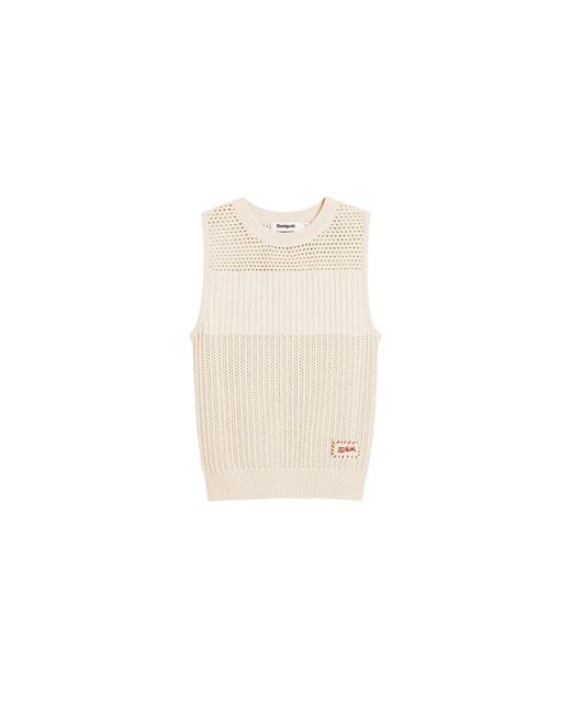 Desigual Natural Cotton Tank Tops