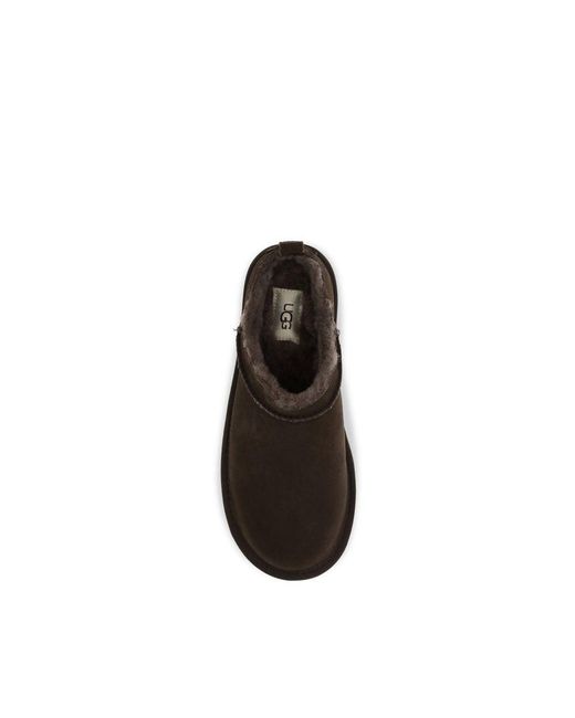 Ugg Brown Suede Leather Mules