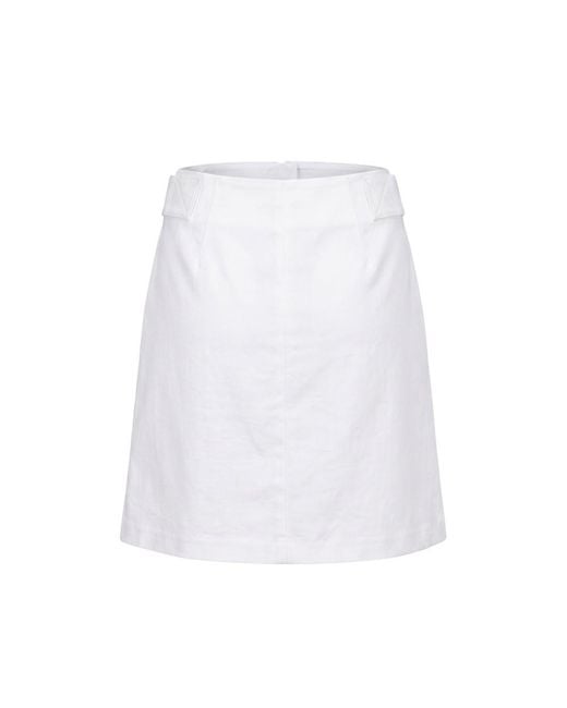 Trussardi White Viscose Skirt