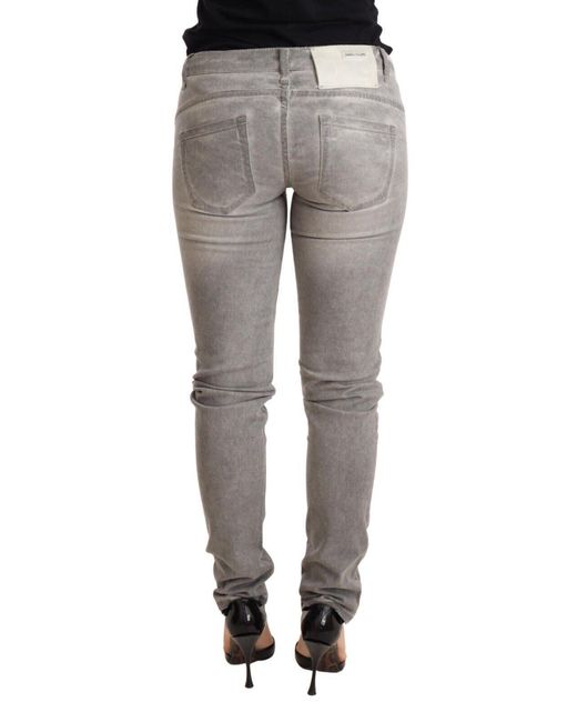Acht Gray Chic Washed Slim Fit Cotton Jeans
