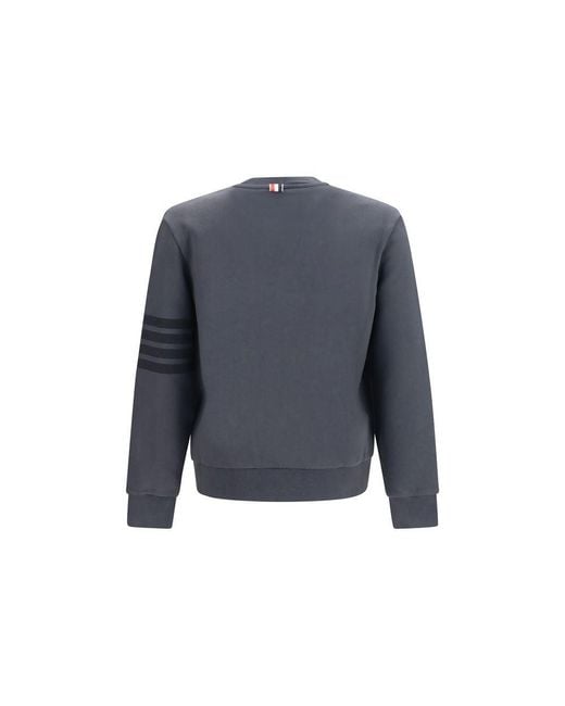 Thom Browne Blue Cotton Sweatshirt for men