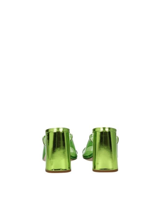 Miu Miu Green Plexiglass Platform Sandals for men