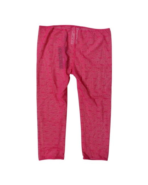 Dolce & Gabbana Red Logo Leggings
