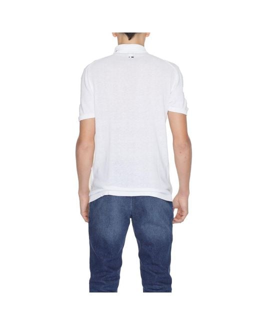 U.S. POLO ASSN. Blue White Cotton Dress Shirt for men