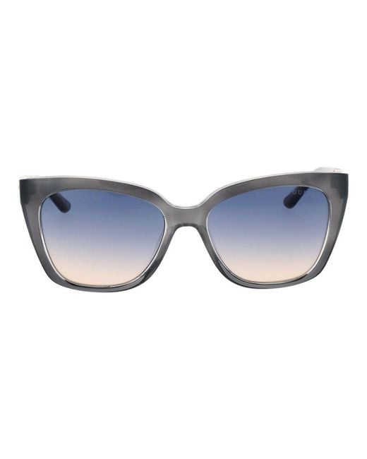 Guess Blue Gray Plastic Sunglasses