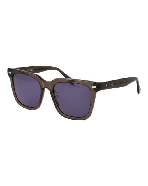 Replay Blue Plastic Sunglasses for men
