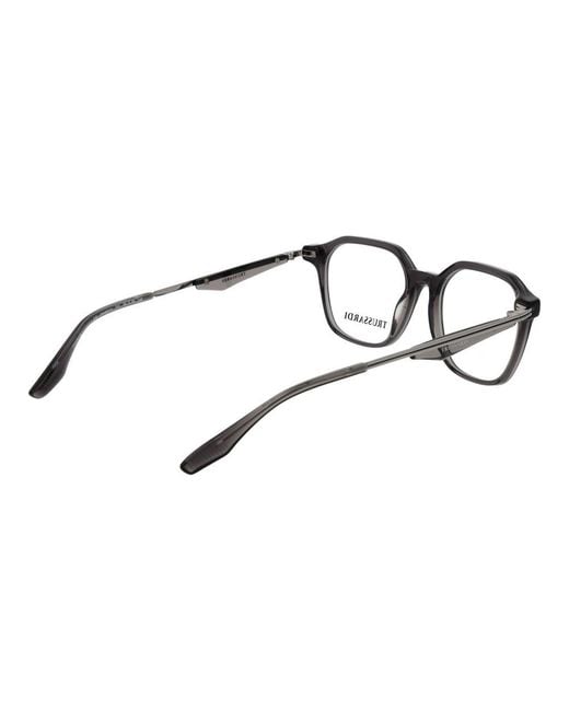 Trussardi Black Gray Acetate Glasses (frames) for men